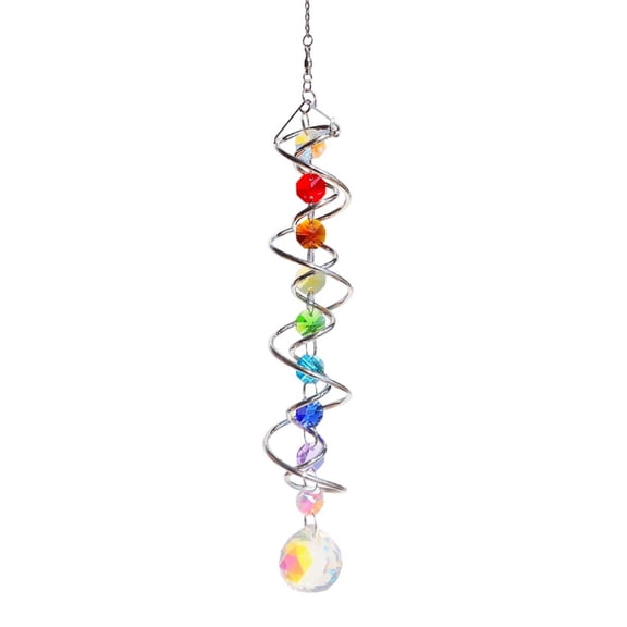 Crystal Suncatcher Prism Hanging Outdoor Garden Decor Yard Wind Spinner Patio Porch Backyard Hanging Decor Rainbow Sun Catcher