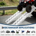 thumbnail image 4 of BeesClover Aluminum Ramps, 6000 Lbs, Heavy-Duty Ramps with Top Hook Attaching End, Universal Loading Ramp for Motorcycle, Tractor, ATV/UTV, Trucks, Lawn Mower, 60" L x 14" W x 6" H, 2Pcs, 4 of 5