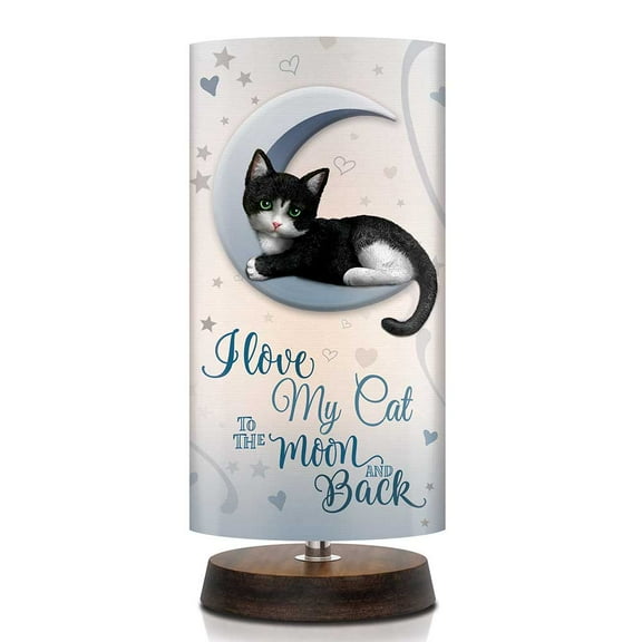 The Bradford Exchange "I Love My Cat to the Moon and Back"Accent Lamp 15-inches