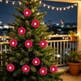thumbnail image 6 of WWG Christmas Tree Ornaments, Festive Hanging Decorations with Resin Santa Claus, Snowman, Mini Tree and Cake Patterns, Soft Faux Polyester Ball with Hanging Cord, for Christmas Tree, Wreath, 6 of 7