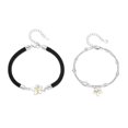 thumbnail image 4 of Pulsera de árbol de la vida para mujer, plata de ley 925 con pulseras ajustables de circonio para regalo de mujer, pulsera de pareja de hoja de arce, 4 of 5