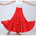 thumbnail image 3 of Ruffle Pasodoble Gypsy Flamenco Latin Style Long Dancewear Dance Skirt for Women, 3 of 3