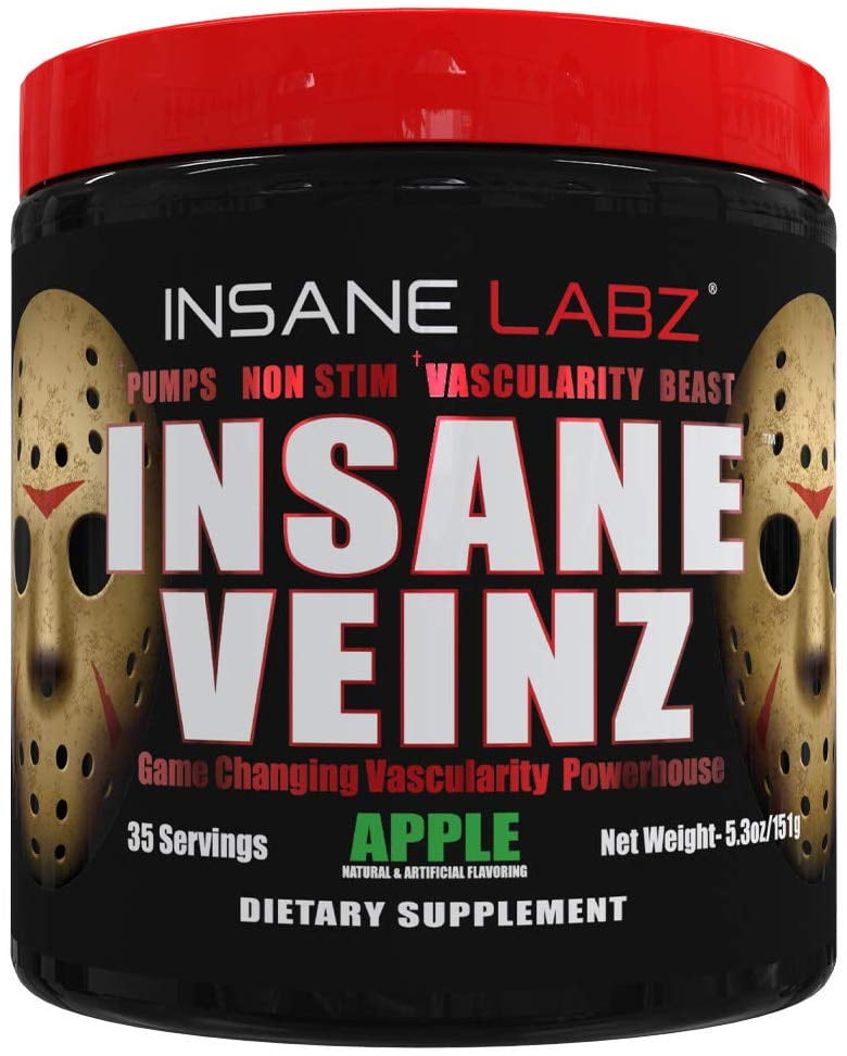 Insane Labz Insane Veinz Pre Workout Powder, Apple, 35 Servings