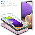 thumbnail image 4 of Military Grade Drop Impact for Samsung Galaxy A12 Camera Lens Slide Protection Case 360 Metal Rotating Ring Kickstand Holder Armor Shockproof Case For Samsung Galaxy A12,
Mint+Pink, 4 of 11
