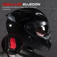thumbnail image 3 of Casco Modular para Moto Onof  MH516 Luz LED Trasera Doble Visor Certificación Dot Mentón ABATIBLE Negro Mate -EG, 3 of 8