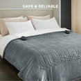 thumbnail image 5 of Cozy Comfort Flannel Electric Blanket King, Flannel Heated Blanket with 10 Heat Settings, Heating Blanket with 10 Time Settings, 8 hrs Timer Auto Shut Off, and Dual Control (100x90 inches, Grey), 5 of 7