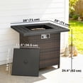 thumbnail image 3 of Outsunny Propane Fire Pit Table, 28 Inch 40,000 BTU Rattan Fire Table, 3 of 10