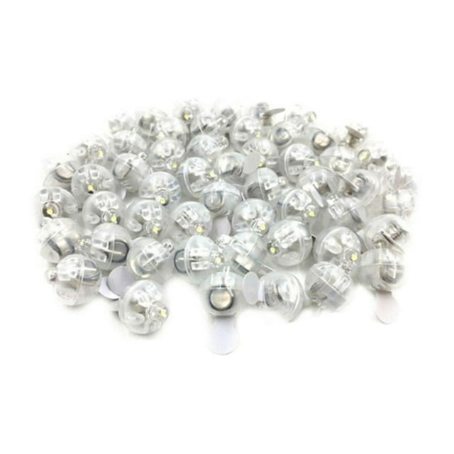 Paquete de 100 luces LED de globo amarillas para decoración festiva, batería de larga duración