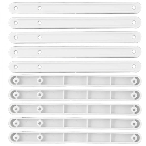 10pcs Drawer Rail Plastic Drawer Slides 180/235/298mm Drawer Runners Replacement White/Black/Brown
