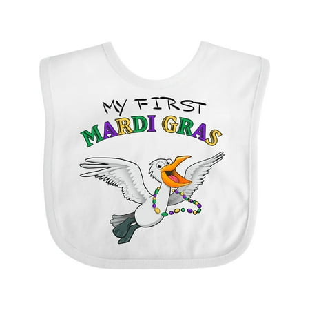 

Inktastic My First Mardi Gras-pelican Gift Baby Boy or Baby Girl Bib