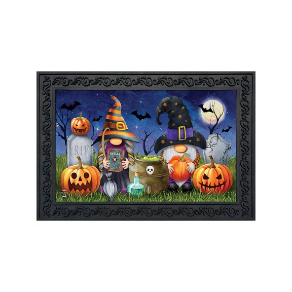 Briarwood Lane Doormat 30x18 Indoor Outdoor Halloween Gnomes For Halloween Doormat