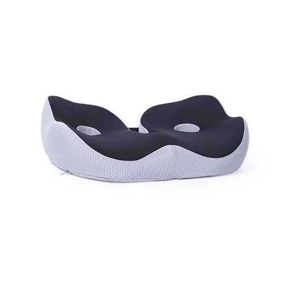 Xkiss Memory Foam Sit Bone Relief Seat Cushion for Butt Lower Back Hamstrings Hips Ischial Tuberosity Reduce Fatigue for Chair,Black