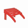 thumbnail image 6 of Westin Outdoor 3-Pieces Adirondack Chair with Ottoman & Side Table Set Included HDPE Plastic UV Weather Resistant, Red, 6 of 7