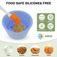 thumbnail image 3 of Unique Bargains Slow Feeder Dog Bowls Silicone Dog Lick Bowl with Brush & Scraper Non-Slip Base Slow Feeder for Anxiety Alleviating & Oral Health Sky Blue, 3 of 7