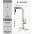 thumbnail image 4 of Waterfall Kitchen Faucet with Pull Down Sprayer, 5 Spout Modes Brushed Nickel Stainless  Single Handle 360? Swivel Kitchen Sink Faucet with Deck Plate for 1 or 3 Hole for Bar Farmhouse, 4 of 7