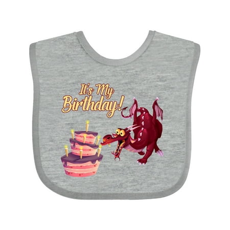

Inktastic It s My Birthday Dragon Gift Baby Boy or Baby Girl Bib