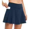 thumbnail image 2 of vigerkar Women's Golf Skort Tennis High Waist Lightweight Athletic Casual Skirts Built-in Shorts with 4 Pockets Navy, M, 2 of 8