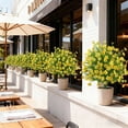 thumbnail image 6 of Gumesh Artificial Plants Outdoor Flowers- UV Resistant Boxwood & Baby’s Breath Greenery for Porch, Patio, Garden, All Season Faux Plants in Pot, 6 of 6
