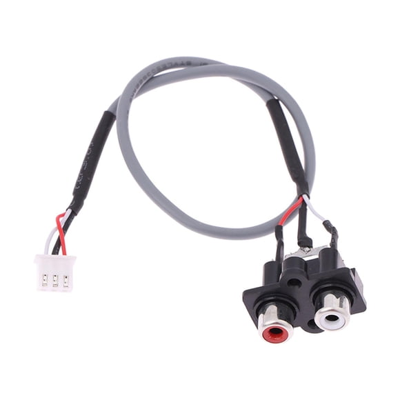 Cable de señal de audio de 2 RCA a XH2.54 mm-3 pines Adaptador de audio y video Fácil instalación Conector RCA Compacto Longitud de línea de 30 cm