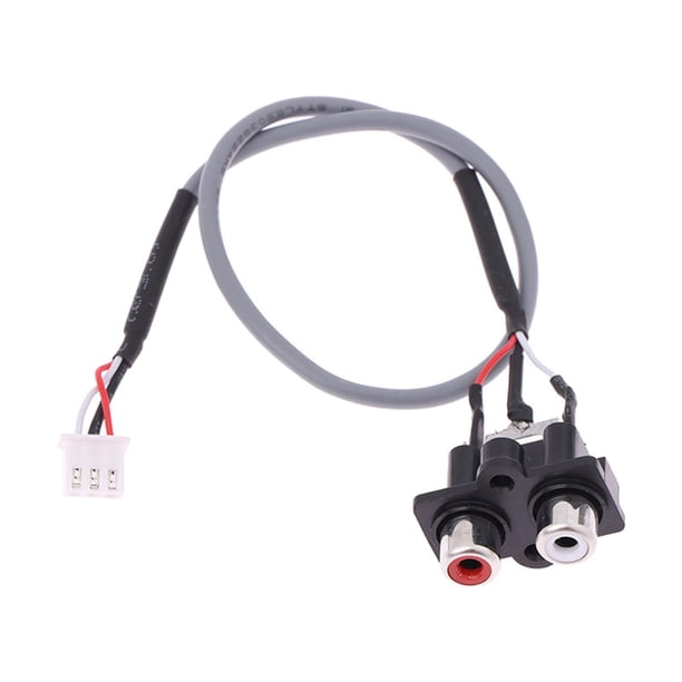 Cable de señal de audio de 2 RCA a XH2.54 mm-3 pines Adaptador de audio y video Fácil instalación Conector RCA Compacto Longitud de línea de 30 cm