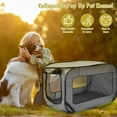 thumbnail image 3 of KY Dog Travel Crate Foldable Pop Up Dog Crate with Storage Bag 36.6×20.5×20.5 Inch Travel Pet Kennel Small Dog Tent Crates Cage Portable Puppy Seat Kennel for Indoor Outdoor Puppy Cat, 3 of 9