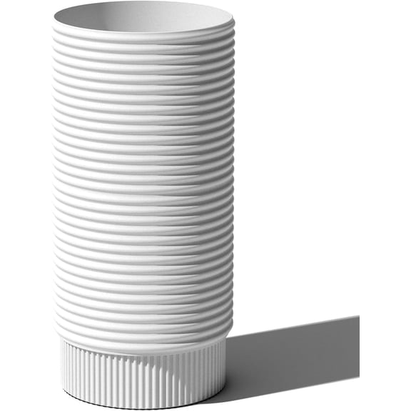 LEHOME Mod Series 29" Extra Tall Planter for Patio & Backyard | Durable Plastic-Stone Material w/Shelf | Modern Décor for Plants & Flowers