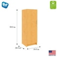 thumbnail image 3 of Tot Mate Single-Door Tall Cabinet, 4 Shelves, Maple, 19 1/2"W x 20 1/2"D x 59 1/2"H, Assembled, 3 of 7