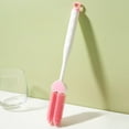 thumbnail image 3 of Bxaolu Silicone Bottle Brush, Water Bottle Cleaner Brush with 11.5" Long Handle, Perfect for Cleaning Narrow Neck Containers, Vacuum Sports Bottle, Tumblers, Flask, Glassware (1 Pack, Pink), 3 of 9