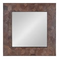 thumbnail image 2 of Kate and Laurel Okeefe Bohemian Wood Framed Square Wall Mirror, 29 x 29, Natural, Large Boho Mirror for Wall, 2 of 7