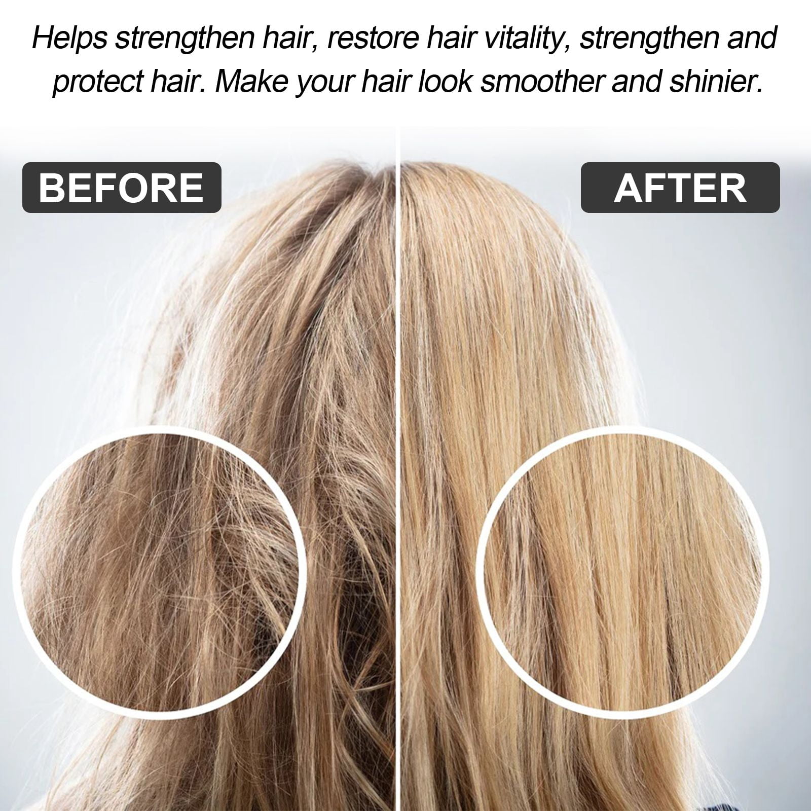 Alvantor Protein Hair Correction Straightening Cream - Smoothing Frizz Repair Treatment, 2fl.oz