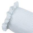 thumbnail image 3 of Home Decor Collection 8" x 36" Blue Striped Ruffle Bolster Decorative Pillow, 3 of 5