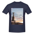 thumbnail image 4 of Bingfone Elephant Giraffe Men'S Loose Fit Short-Sleeve Pocket T-Shirt, 4 of 7