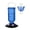 Sky blue A9, variant on Hanging Bird Bath – Multi-Color Glass Design for Garden/Patio Bird Attraction(Grey)