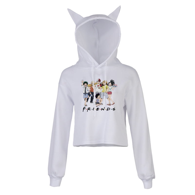 friends crop hoodie