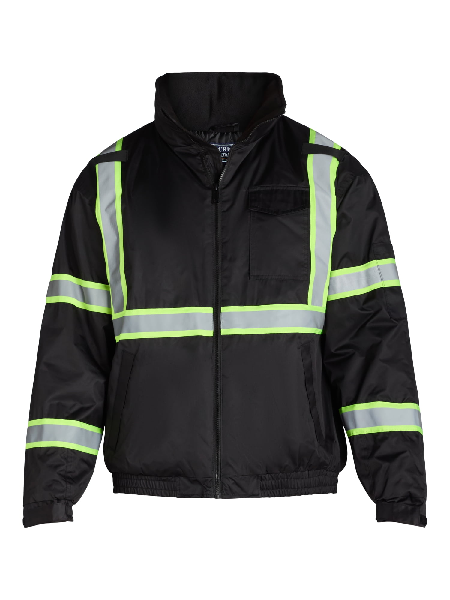 Bass Creek Outfitters Men's Oxford Insulated Safety Work Jacket with Hidden Hood, Sizes M-2XL