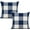 Plaids-dark Blue & White, variant on 20x20 Pack of 2 Farmhouse Retro Check Plaids Throw Pillow Covers Christmas Valentine Decorative Buffalo Rustic Cushion Cases for Sofa Bed Couch, Red White