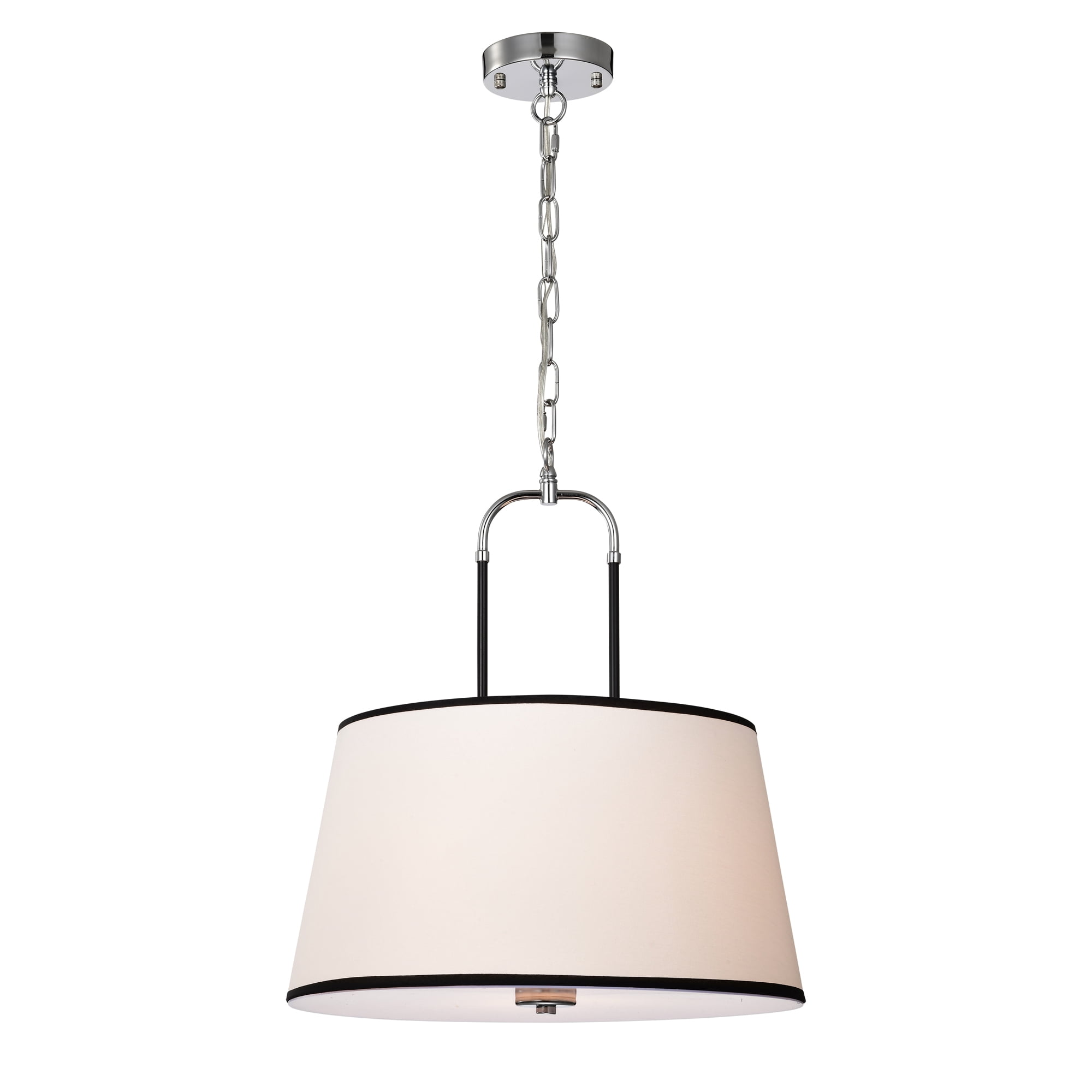 Taro 17.7 in. 3-Light Indoor Chrome Finish Chandelier