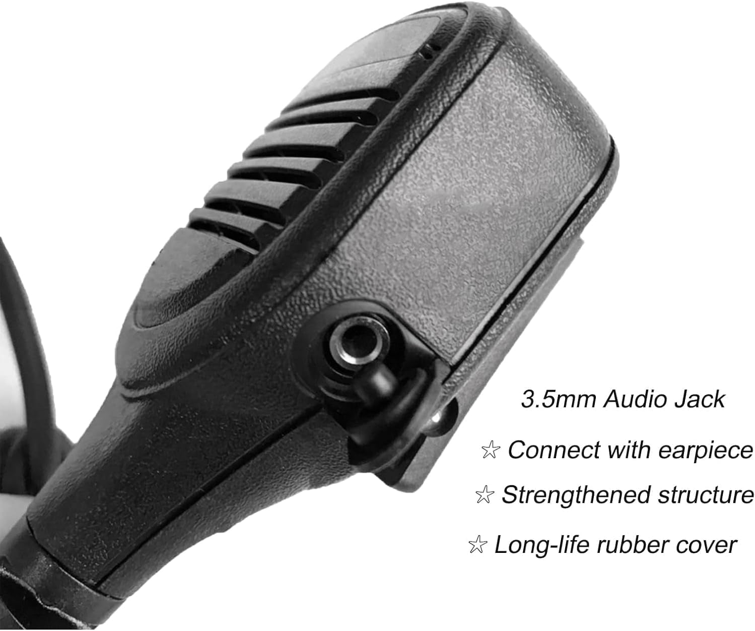 2Pack PMMN4013 PMMN4013A Remote Speaker Microphone with 3.5mm Audio Jack Shoulder Mic 2 Pin Compatible for Two Way Radio CP200 CP200D R2 CP185 PR400 RDU4100 GP68 GP88 Mag One BPR40 BPR40D PMMN4029