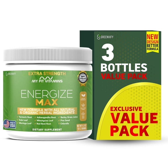 GreenVify My Fit Vitamins Energize Max – Daily Energy & Vitality Wellness Support Formula