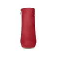 thumbnail image 6 of BLISSFUL STEP Women's Block Heel Platform Ankle Boots Red 6, 6 of 7