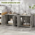 thumbnail image 7 of Cat Litter Box Enclosure for 2 Cats, Furniture with Double Room,Hidden Double Litter Box Enclosure Furniture,Cabinet with Scratching Pad, 7 of 7