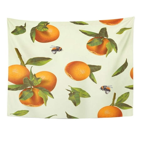 UFAEZU Citrus Orange and Mandarin for Tea Juice Cosmetics Baking Candy Sweets Filling Jam Grocery Best Wall Art Hanging Tapestry Home Decor for Living Room Bedroom Dorm 51x60 (Best Oranges For Juicing)