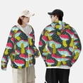 thumbnail image 6 of Daiia Green Mushroom UPF 50+ Sun Protection Hoodie Jacket Lightweight Long Sleeve Sun Shirt for Women Men with Pocket Hiking Outdoor-XX-Large, 6 of 9