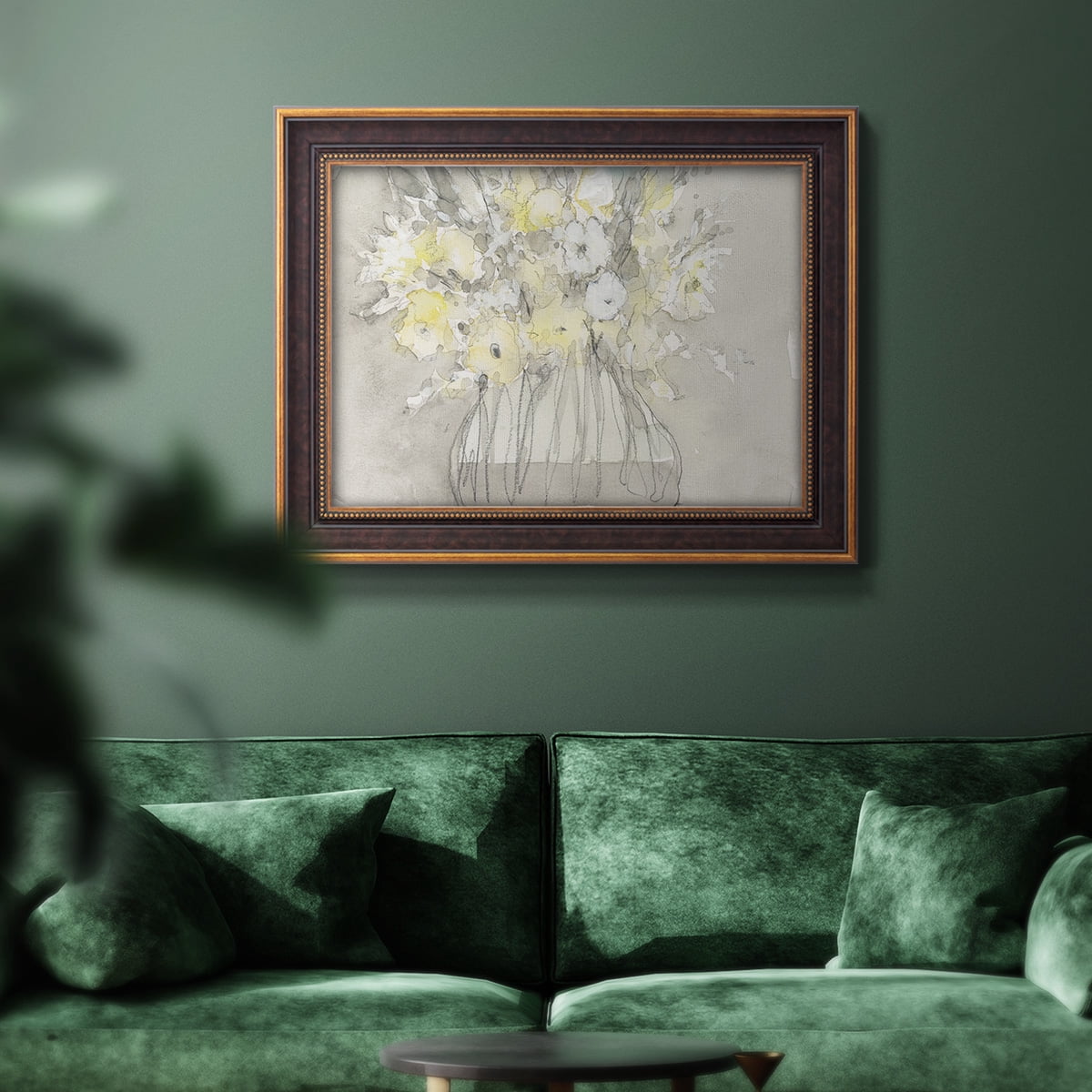 Vintage Blossoms II Premium Framed Canvas- Ready to Hang