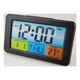 thumbnail image 7 of Travel Alarm Clock Qwtwty Digital Alarm Clock with Colorful LCD Display Temperature Monitor Snooze Alarm with Smart Clock Calendar, 7 of 7