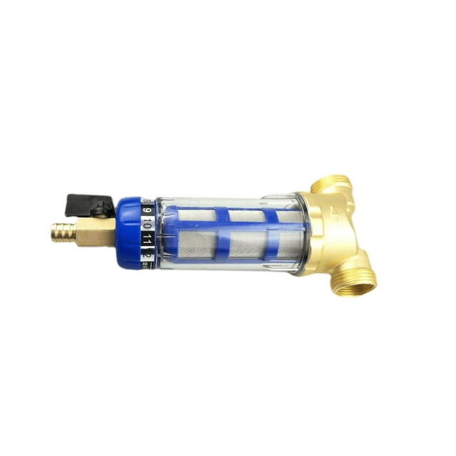 Whole House Water Prefilter System Water Filter and longer filter life. Brass Purifier System Reusable 6inch