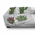 thumbnail image 3 of Cactus Soft Flannel Fleece Blanket, Pattern of Various Mexican Flora House Plant Assortment of Botanical Elements, Cozy Plush for Indoor and Outdoor Use, 50" x 70", Green Pink Grey, by Ambesonne, 3 of 6