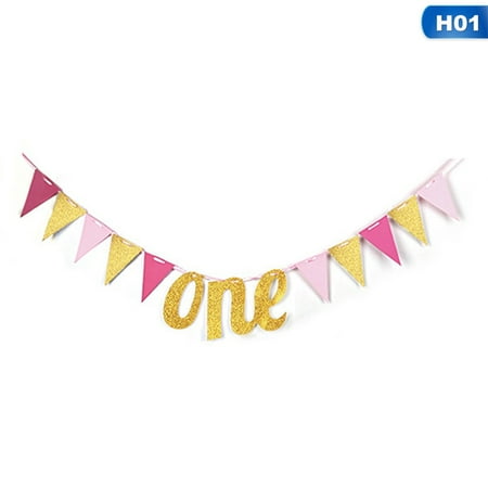 Kaboer Baby Hair Banner One Year 1st Birthday Decor Boy Girl
