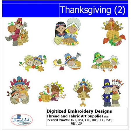 - Threadart Machine Embroidery Designs Thanksgiving(2) CD