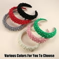 thumbnail image 7 of Unique Bargains Pearls Padded Headband Sponge Wide Brim Headband Women Hairband Red, 7 of 7